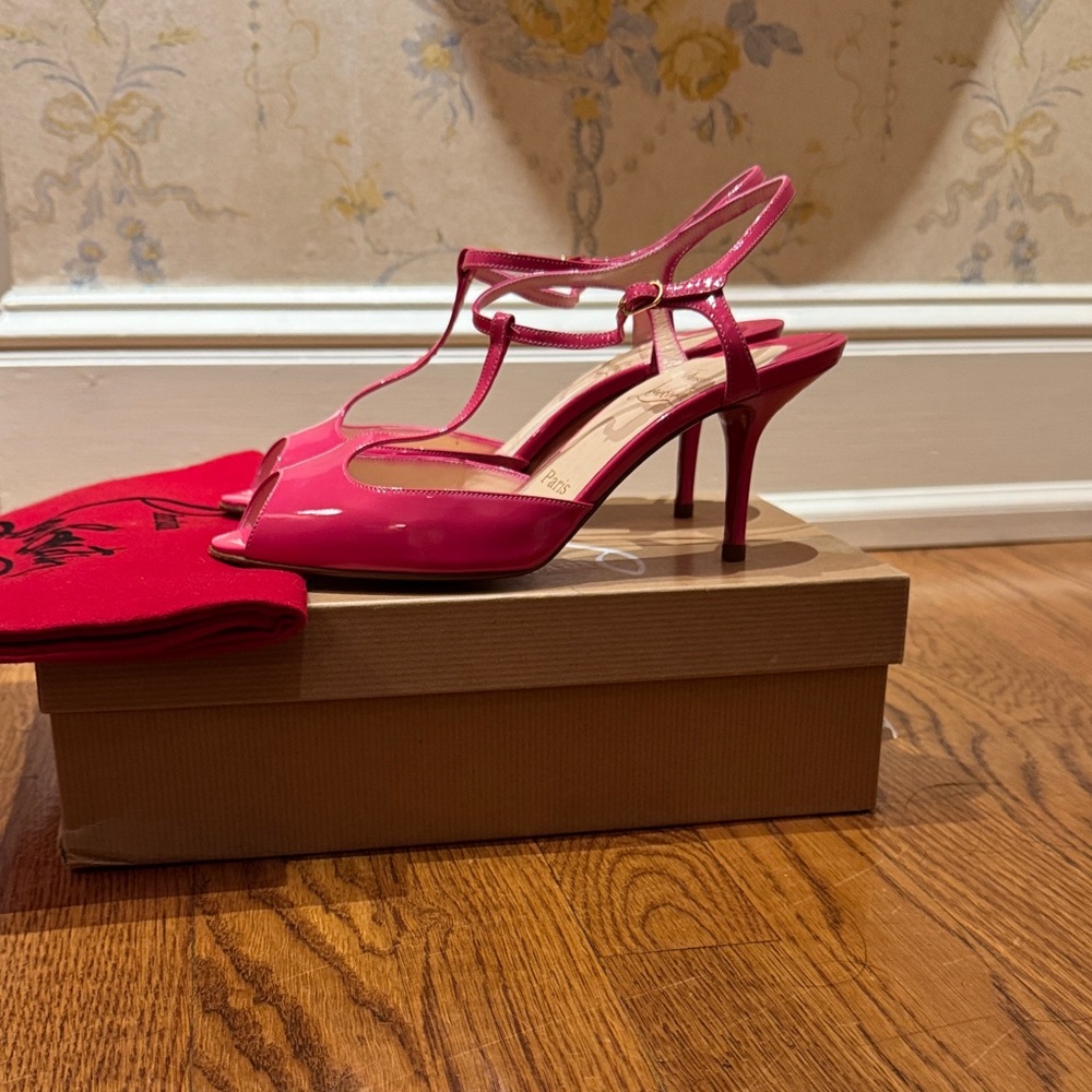 Christian Louboutin Fuchsia and Red Heels - Picture 4 of 4